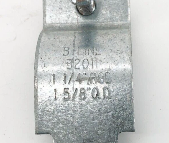 Box of 50 New Cooper B-Line B2011PAZN Conduit Clamps 1-1/4" RGD 1-5/8 - Image 4 of 4