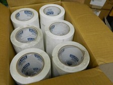 WHITE CARTON SEALING PACKING TAPE 2" IN. x 110 YDS. 36 rolls in CASE NEW