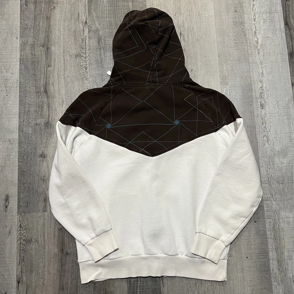 De Colección Element Skateboarding Dos Tonos Marrón Blanco Cremallera Completa Patinador Y2K 00s Sudadera con Capucha L Foto 3 de 4