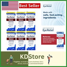 Advanced Eye Relief: Maximum Redness Reliever Eye Drops, 0.5 Fl Oz, Pack of 6
