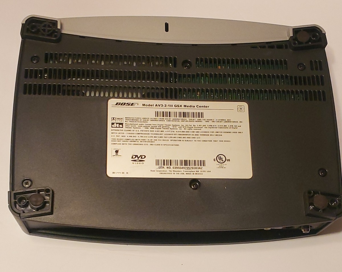 UNTESTED Bose AV3-2-1 GSX Series II Media Center Only AV 321 II