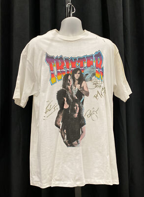 Trixter 1991 World Tour XL Tee Shirt Signed See Photos Vintage