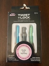 Susan Bates Twist  Lock Intchg Crochet Hook Component Set-Sizes H8/5mm and K10.
