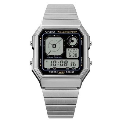 Casio Digitaluhr Vintage Collection Silber Weltzeit A130WE-1AEF