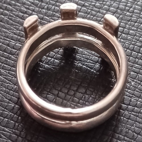 Vintage Thomas Sabo Twin Banded Gate Style Silver Ring Hallmarked 1999 resized P - Picture 5 of 9