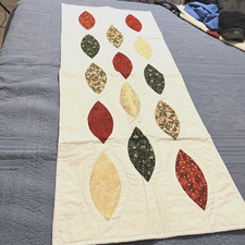 Handmade Christmas Table Runner 51  X 21  Metallic Quilting