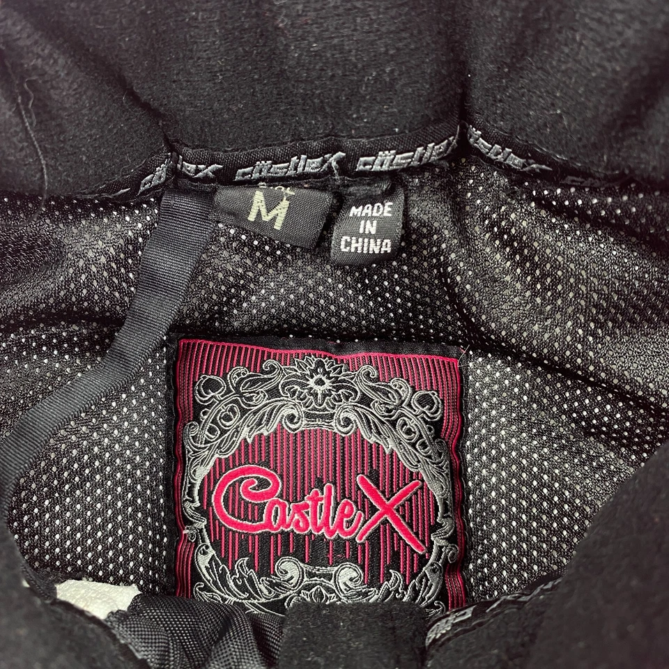 Chaqueta de moto de nieve Castle X con cremallera completa manga larga juvenil talla M gris rosa Foto 3 de 4