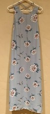 J. O. A. Sleeveless Floral Print Dress Grey Size Large