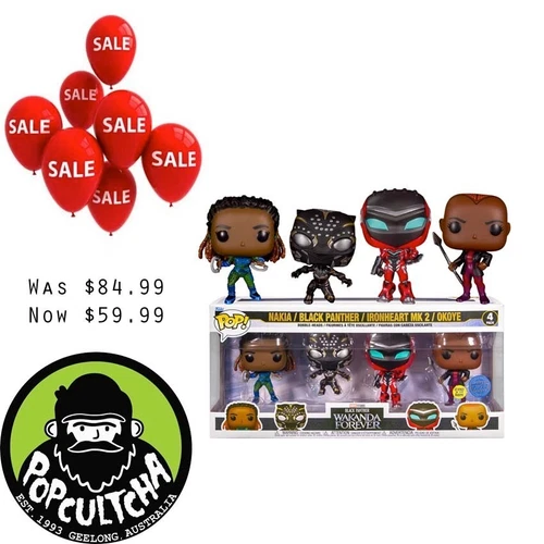 Black Panther 2: Wakanda Forever - Pop! Vinyl Figure 4-Pack "New"