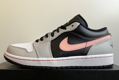 Nike Air Jordan 1 Low Black Bleached Coral Grey Fog 553558