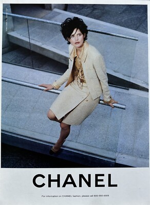 1996 CHANEL 90's Fashion Stella Tennant Photos Original 2Page