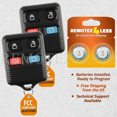 2 For 2000 2001 2002 2003 2004 Ford Focus Remote Car Keyless Entry Key Fob