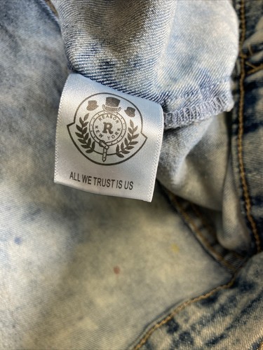 Chaqueta vaquera premium marca Reason parches talla L nueva con etiquetas - Imagen 13 de 18