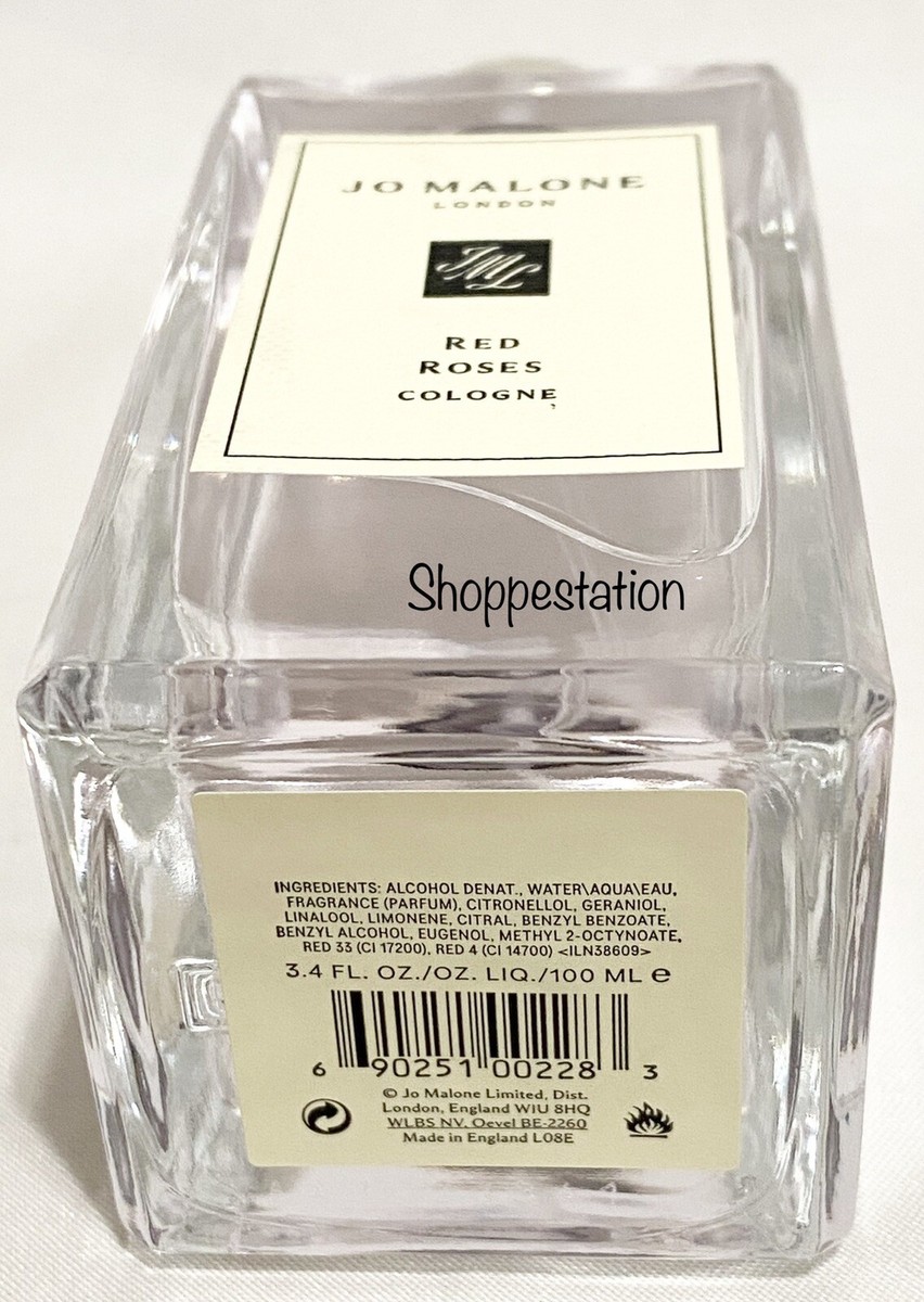 Jo Malone RED ROSES Cologne Full Size 3.4oz / 100ml New Without