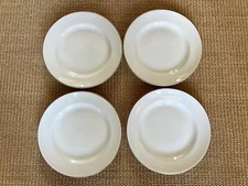 Set of 4 Steelite International Albalite White and Gold Rim Salad Plates
