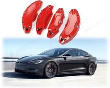 Tesla Model S X Brake Caliper Cover Aluminum Cover Front & Rear 2018-2021
