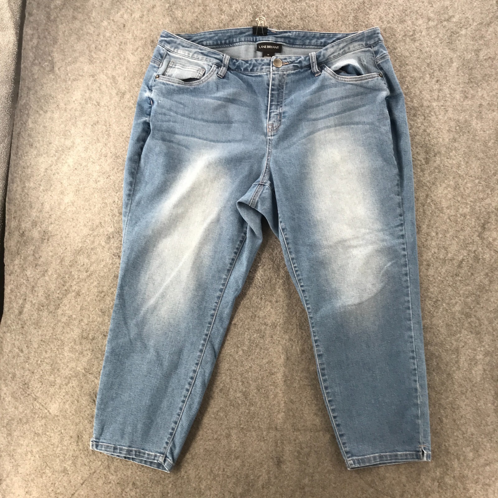 Lane Bryant Sculpting Skinny Ankle Mid-Rise Light Blue Comfort Denim Jeans Sz 20