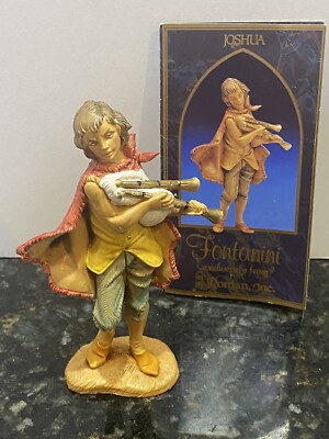 Fontanini Nativity Joshua With Bagpipes 5  Scale Figure Depose Italy #162