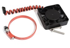 40x40x10mm High Speed Red Cooling Fan with Clamp Mount for 40mm O.D. Motor
