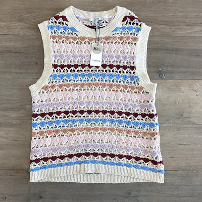 NWT! B. Young Medium Knited Vest Multi-Color