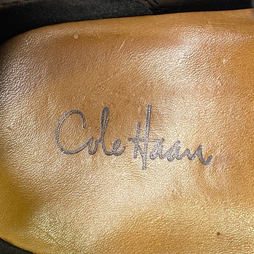 Cole Haan Mens Zeno Lace Up Leather Split Toe Oxford Shoes Navy Blue Size 9 M - Picture 10 of 11