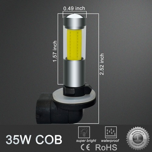 AllaLighting 3000K 881 LED Driving Fog Light Bulb Replacement Lamp Bright Yellow - Picture 10 of 12