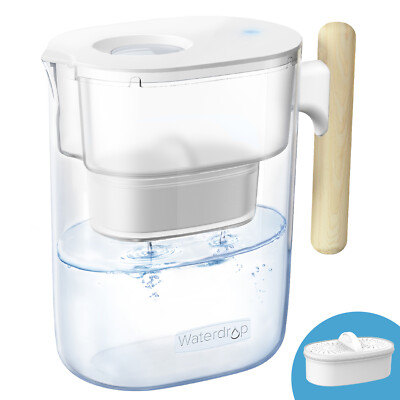 #ad Waterdrop Chubby 10 Cup Water Filter Pitcher NSF CertifiedLong Lasting 200 gal $24.74