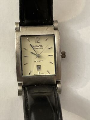 【高級時計】Embassy by Gruen クォーツ 腕時計 レディース EMBASSY by GRUEN Quartz w/ Date Brown Leather Strap Women's Watch