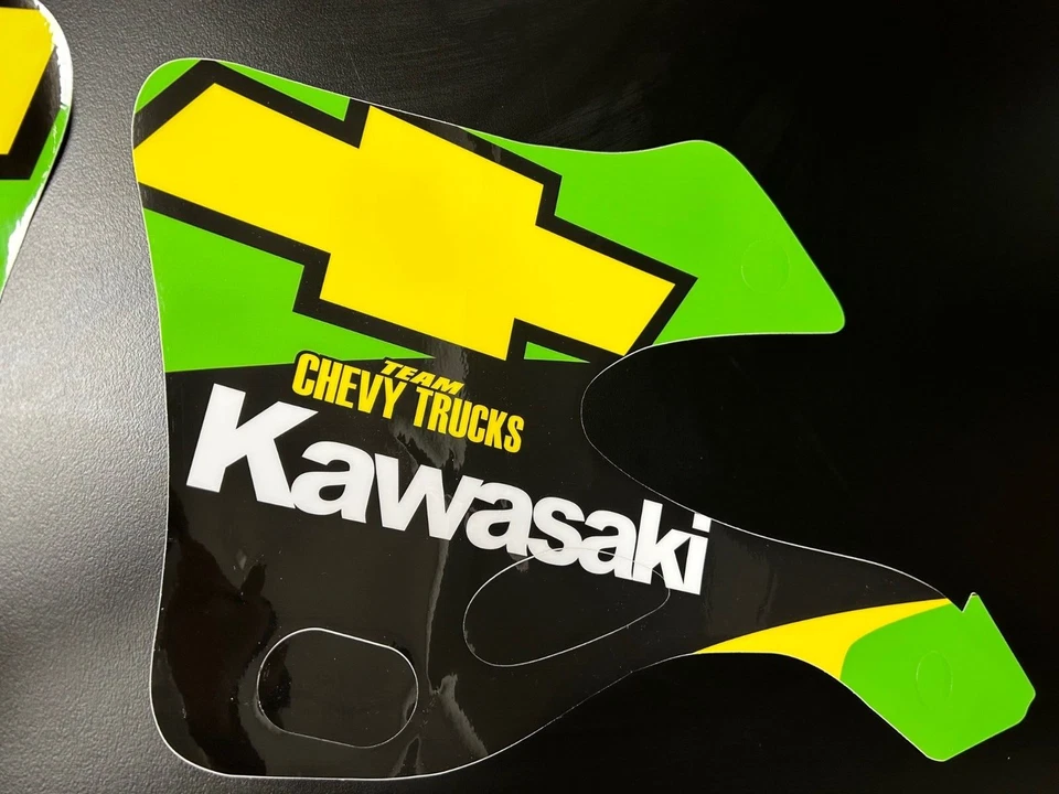 Kawasaki KX250 2001 Chevy réplica cubierta gráficos Foto 3 de 3