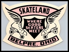 Roller Skating Rink Decal - Ohio Skateland - Belpre, OH 5x6"
