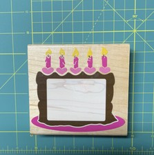 Rubber Stampede - Birthday Cake frame stamp