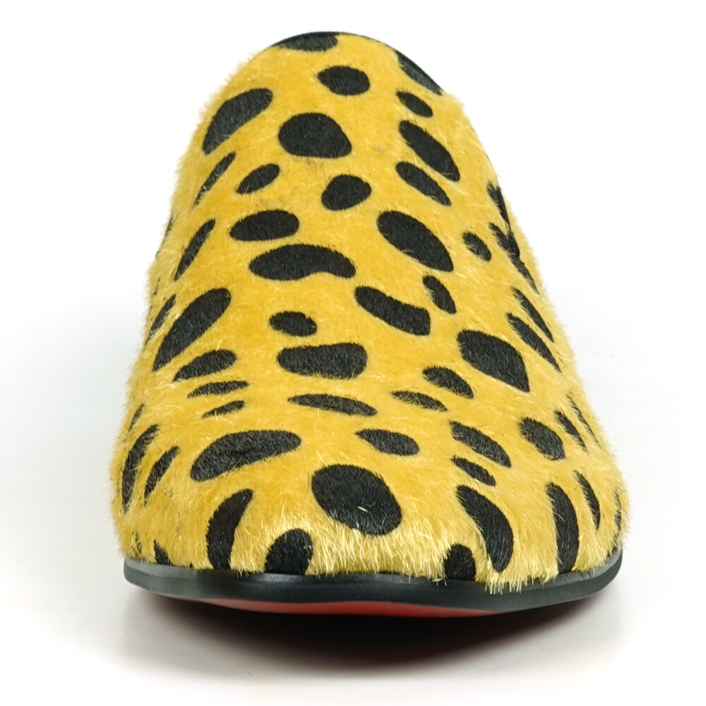 FI-7532 Gold Black Leopard Pony Hair Slip on Loafer Fiesso by Aurelio Garcia Fiesso Shoes by Aurelio Garcia main image 3