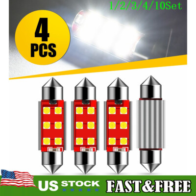 AUXITO 41MM 211-2 212-2 578 LED Interior Map Bulb CANBUS White 6000K 1~10Set