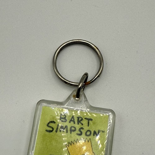 Vintage 1989 Double Sided Keychain Bart Simpson YO MAN! - Picture 3 of 3