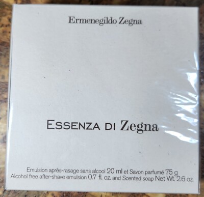 Sealed New ESSENZA DI ZEGNA  AFTER SHAVE 20ml & SCENTED SOAP 2.6 oz.