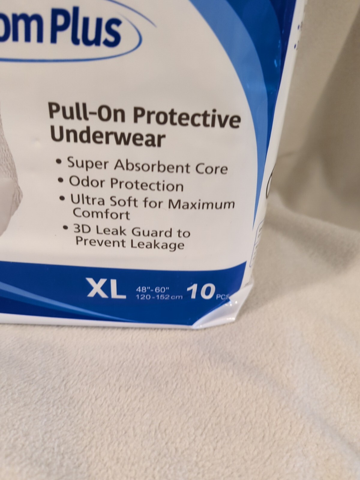 Freedom Plus PullOn Protective Underwear XL 48"60" 10 piece Maximum