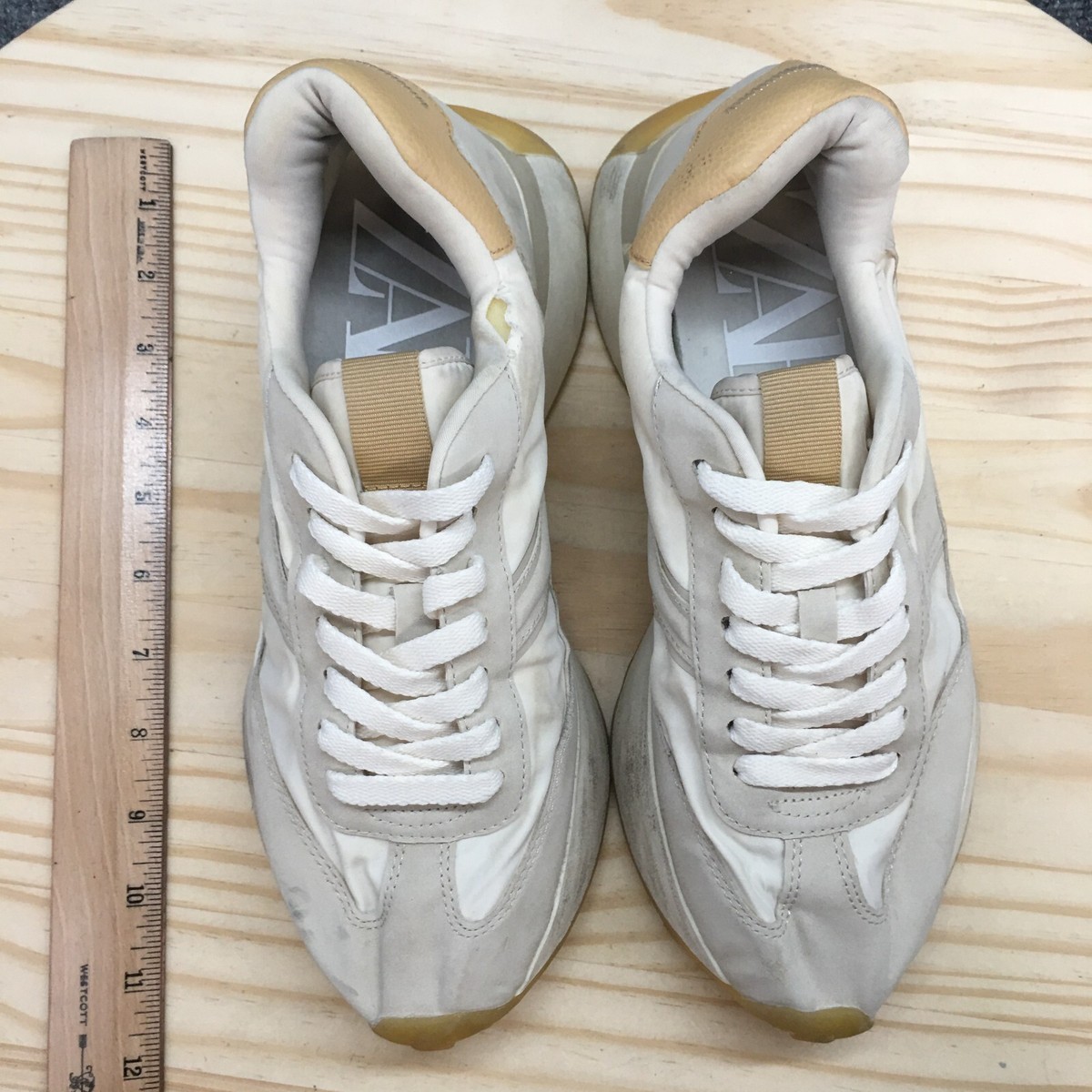 Zara Shoes Womens 39 Trainers Sneakers Beige Suede Lace Up