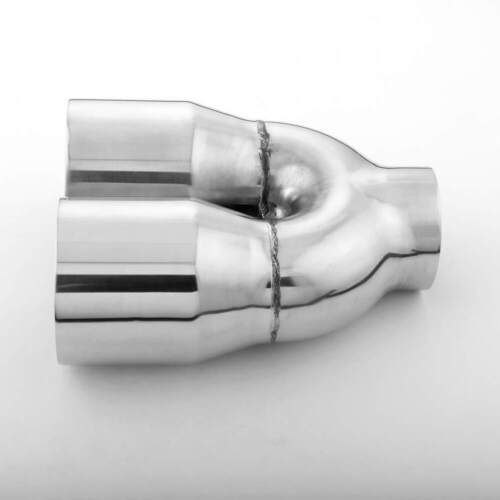 Pair Quad Straight Cut 4" Out Exhaust Tips 3" In Double Wall 304 Stainless Steel - Imagen 4 de 6