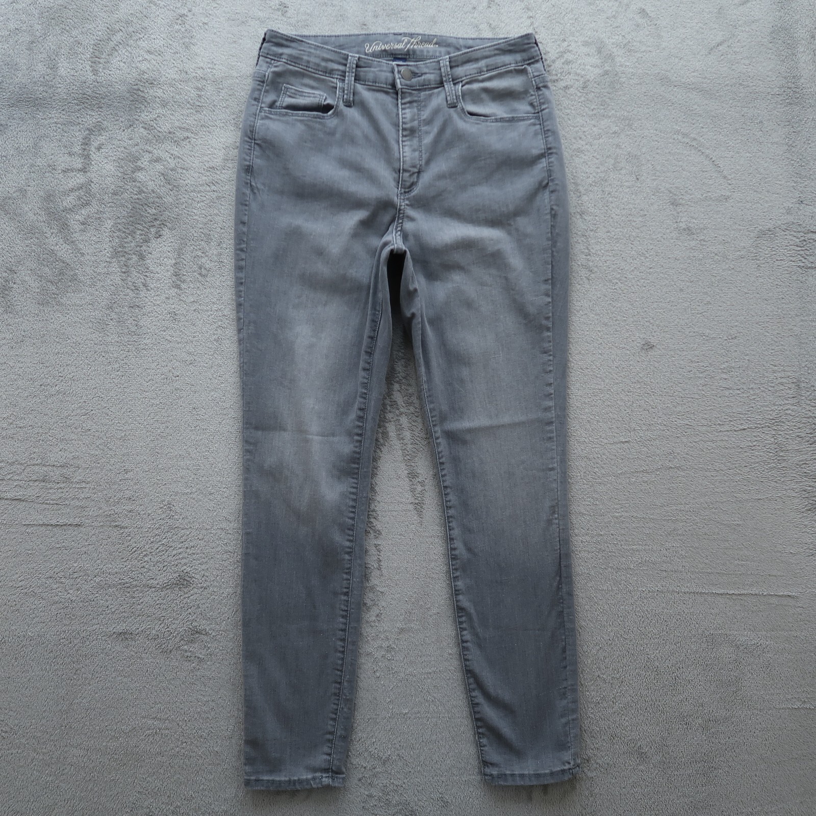Universal Thread Jeans Womens 8 Gray High-Rise Skinny Denim Pants 29x29-Measured