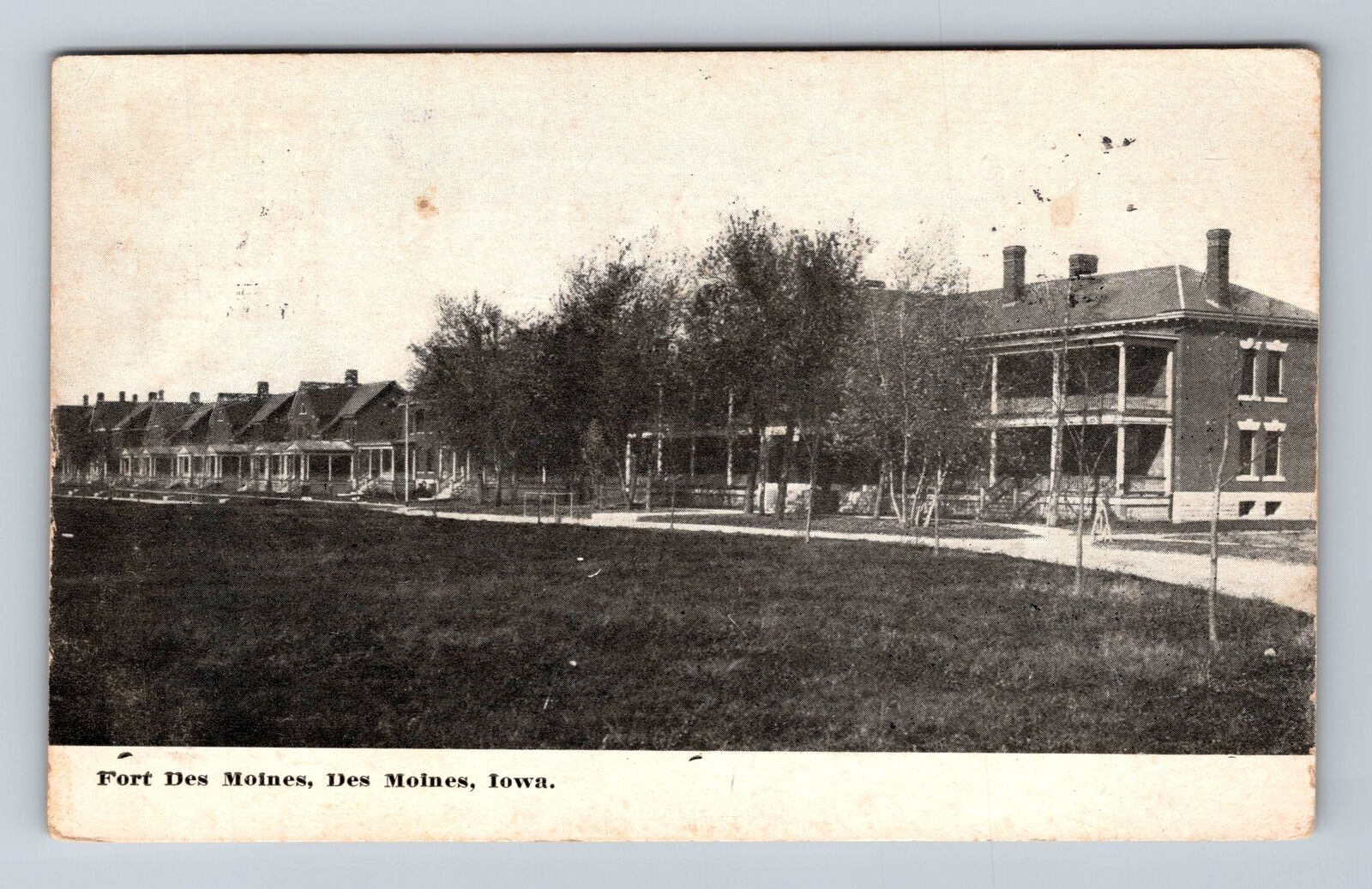 Vintage 1910 Fort Des Moines Iowa Panoramic Postcard View