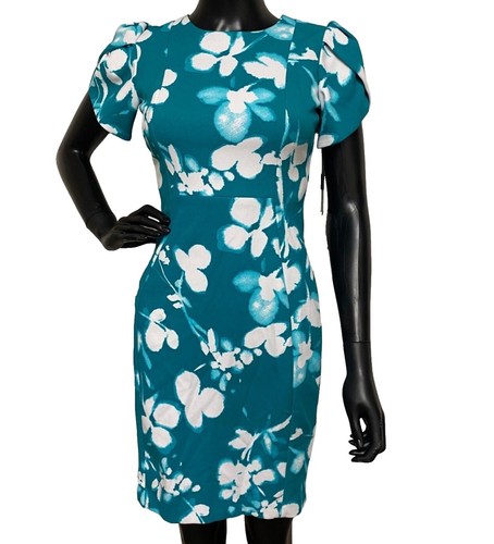 Calvin Klein Women's Green Floral Dress - Sizes 6, 8, 10, 12, 14 - MSRP  $128 | eBay