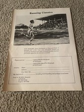 Vintage STEVE PREFONTAINE RUNNING CLASSICS LITHOGRAPH PRINT AD & ORDER FORM