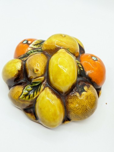 1960s Inarco Orange Spice Fruit Pottery Cookie Jar with Lid : E3354 - Picture 8 of 9