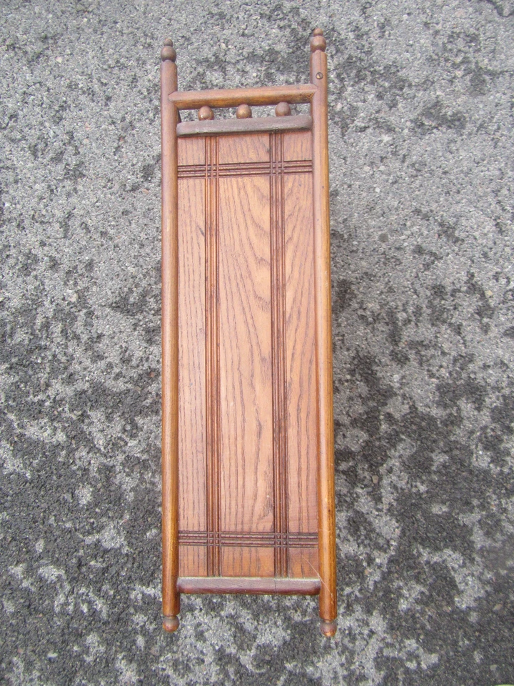 Antiguo armario botiquín llave esqueleto palo y bola de roble victoriano Foto 4 de 4