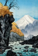 11897.Poster decor.Home Wall.Room Japan art.Kamisaka Sekka painting.Mount Fuji