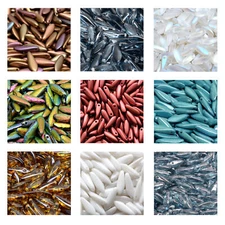 Rutkovsky 111-69014 Dagger Pressed Beads Czech Glass 16x5mm Size 10g Pack