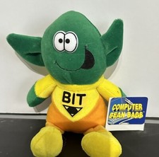 Vintage 90s Dan Dee Plush Alien Computer Bean Bag Toys w/ Tags 8" - BIT