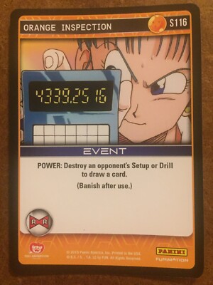 Orange Inspection S116 Event Deagon Ball Z 2015 Panini Card DBZ