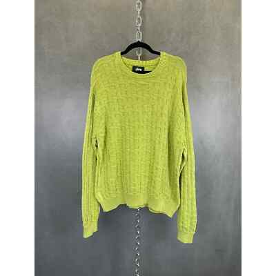 Stussy スワールロゴ ニット　グリーン　S Stussy green repeat S Logo cotton knit sweater XL | eBay