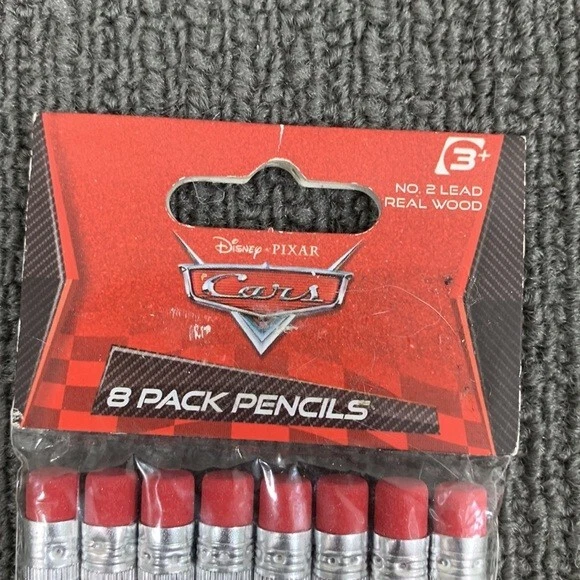 Pacote com 8 lápis Disney Pixar Cars #2 multicolorido chumbo madeira real idade 3+ novo - Imagem 3 de 4